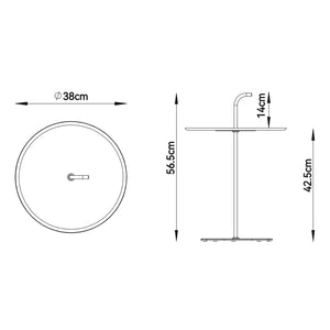 Outdoor-Metalltisch Calimera 57 x Ø38 cm [casa.pro]
