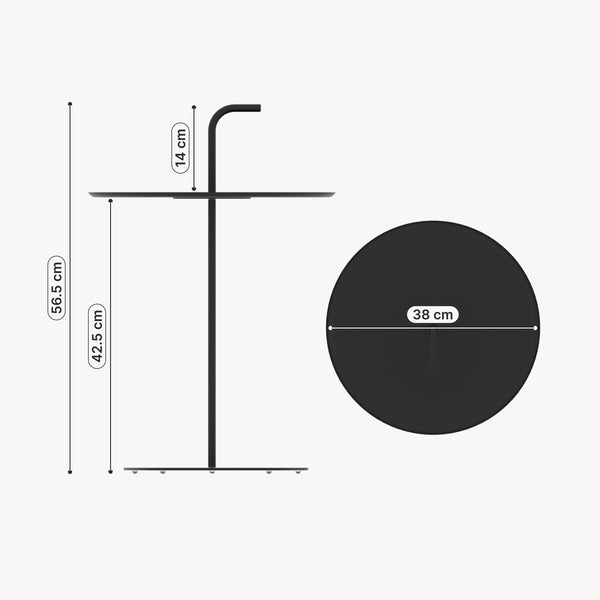 Outdoor-Metalltisch Calimera 57 x Ø38 cm [casa.pro]