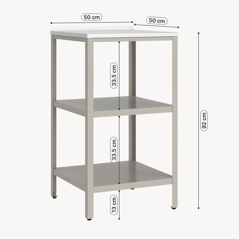 Maßskizze Outdoor Standregal Bolognano 92x50x50 cm [casa.pro]