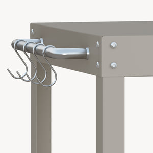Outdoor Servierwagen Bolognano Stahl 81x50x50 cm [casa.pro]