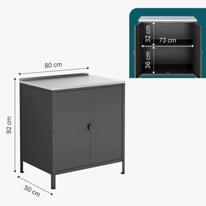 Outdoor Schrank Bolognano 92x80x50 cm [casa.pro]