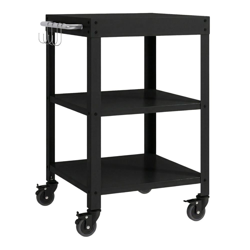 Outdoor Servierwagen Bolognano Stahl 81x50x50 cm [casa.pro]