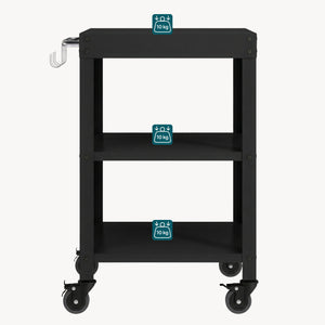 Outdoor Servierwagen Bolognano Stahl 81x50x50 cm [casa.pro]