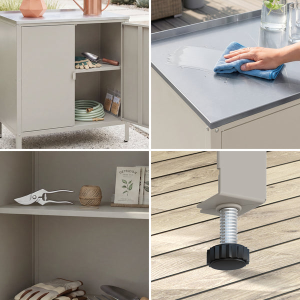 Outdoor Schrank Bolognano 92x80x50 cm [casa.pro]