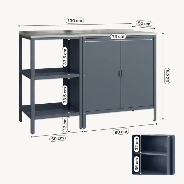 Outdoorset Bolognano Standregal und Schrank [casa.pro]