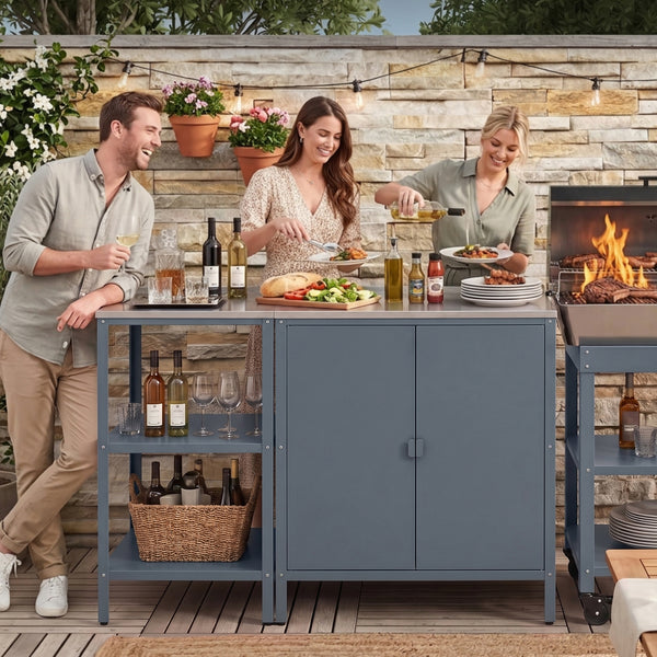 Outdoorset Bolognano Standregal und Schrank [casa.pro]