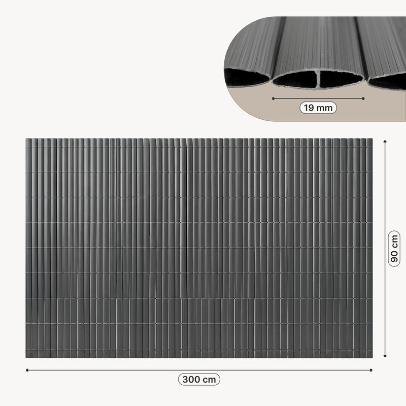 Maßskizze PVC Sichtschutzmatte Cefalu [casa.pro]