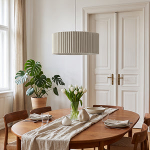 Hängeleuchte Kupimi Ø45 cm Beige [lux.pro]