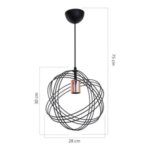 Hängeleuchte Hove E27 Metall in versch. Farben [lux.pro]