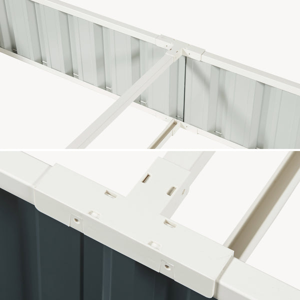 Hochbeet Albrandswaard 258x90x30 cm Anthrazit [en.casa]