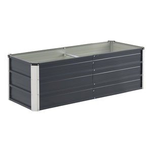 Pflanzbeet Nijmegen mit Mittelstrebe Stahl in versch. Größen [en.casa]