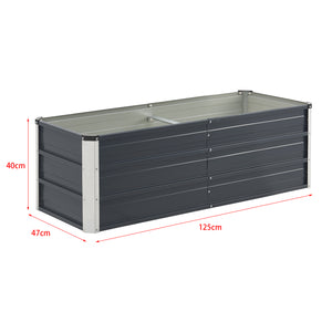 Pflanzbeet Nijmegen mit Mittelstrebe Stahl in versch. Größen [en.casa]