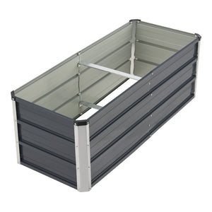 Pflanzbeet Nijmegen mit Mittelstrebe Stahl in versch. Größen [en.casa]