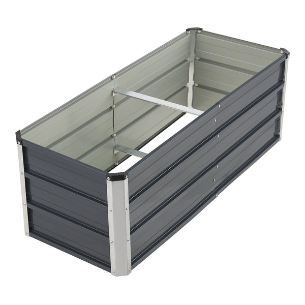 Pflanzbeet Nijmegen mit Mittelstrebe Stahl in versch. Größen [en.casa]