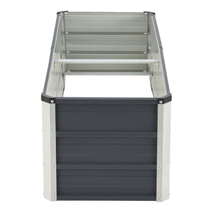 Pflanzbeet Nijmegen mit Mittelstrebe Stahl in versch. Größen [en.casa]