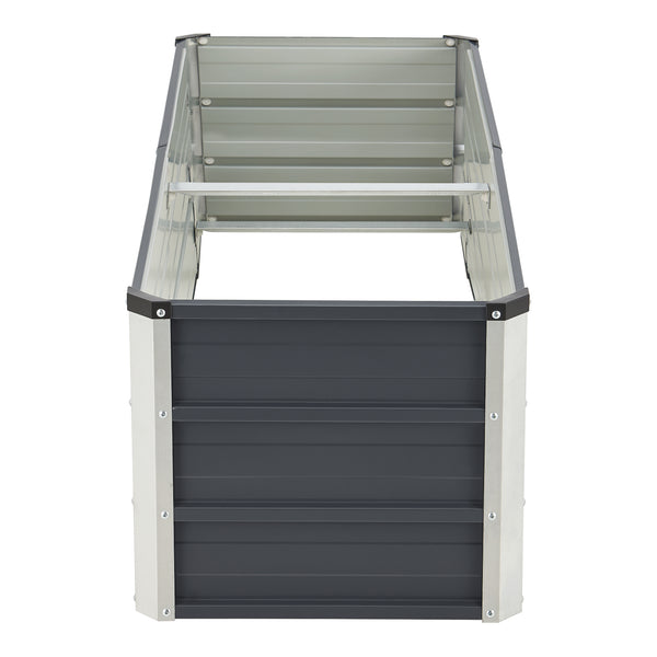 Pflanzbeet Nijmegen mit Mittelstrebe Stahl in versch. Größen [en.casa]