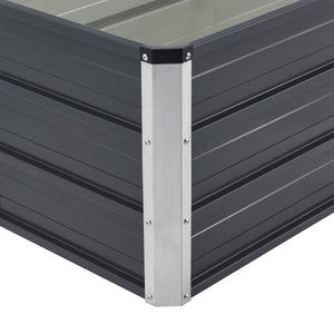 Pflanzbeet Nijmegen mit Mittelstrebe Stahl in versch. Größen [en.casa]