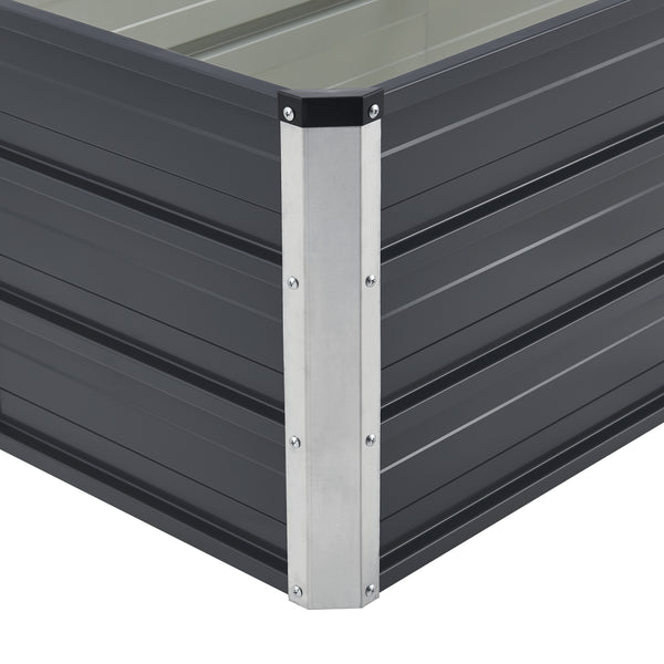 Pflanzbeet Nijmegen mit Mittelstrebe Stahl in versch. Größen [en.casa]