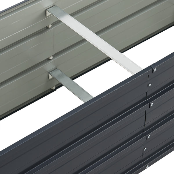 Pflanzbeet Nijmegen mit Mittelstrebe Stahl in versch. Größen [en.casa]