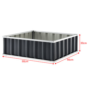 Pflanzbeet Zevenaar Stahl Anthrazitgrau in versch. Größen [en.casa]