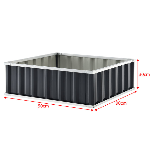 Pflanzbeet Zevenaar Stahl Anthrazitgrau in versch. Größen [en.casa]