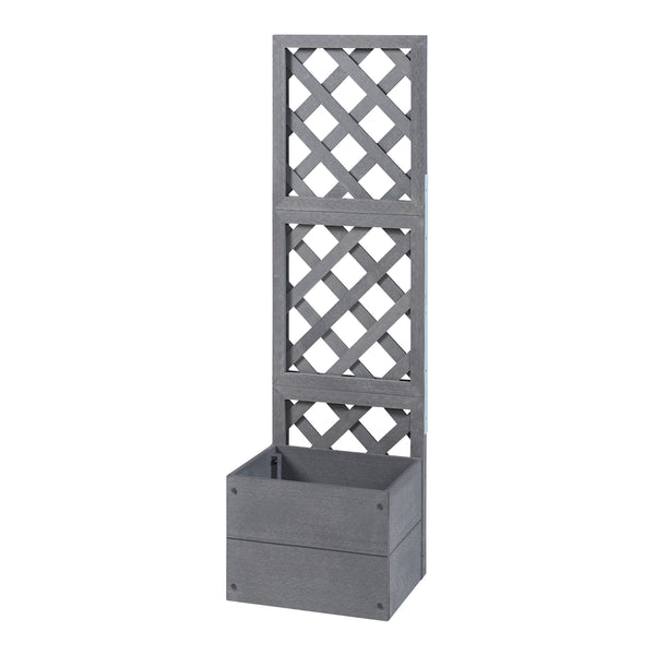 Pflanzkasten mit Spalier Amstelveen Grau [en.casa]