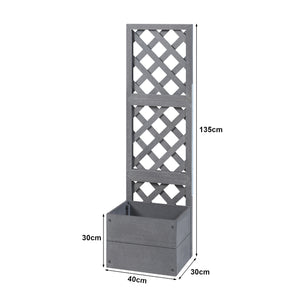 Pflanzkasten mit Spalier Amstelveen Grau [en.casa]