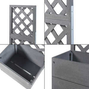 Pflanzkasten mit Spalier Amstelveen Grau [en.casa]