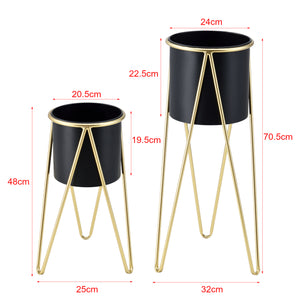 Blumenständer Hedera 2-tlg. mit Pflanztopf in verschiedenen Farben en.casa