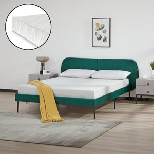 Polsterbett Porvoo mit Matratze [en.casa]