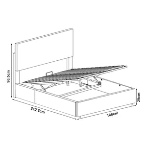 Polsterbett Juva mit Matratze und Bettkasten Corium