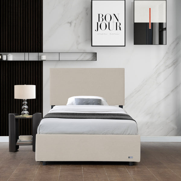 Polsterbett Juva mit Matratze und Bettkasten Corium