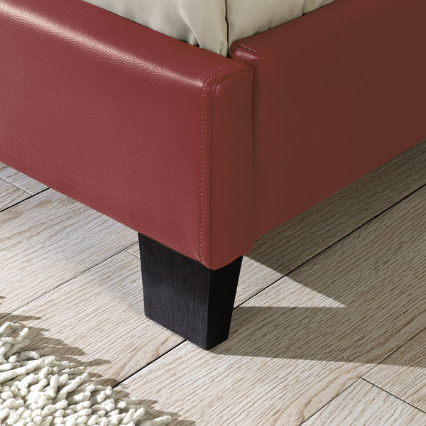 Kunstlederbett mit Matratze Kunstlederbezug Corium