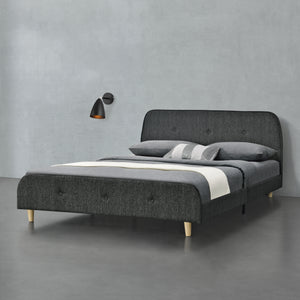 Polsterbett Silkeborg Kunstleder/Leinen in verschiedenen Größen und Farben en.casa