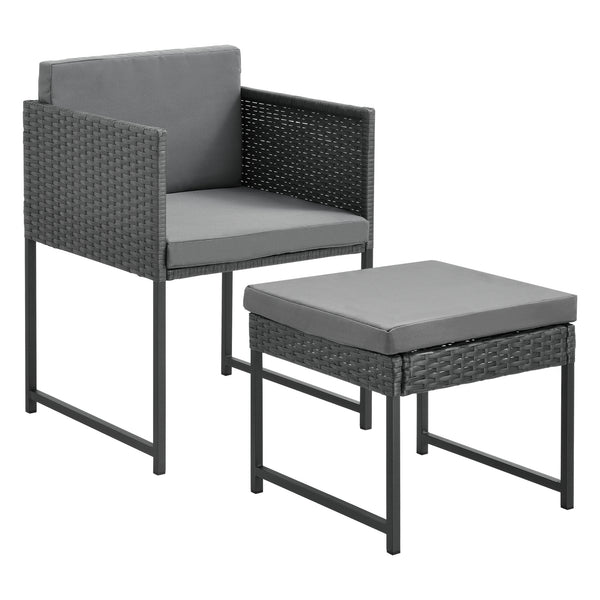 Polyrattan Gartenmöbelset Tarragona für 8 Personen in verschiedenen Farben en.casa