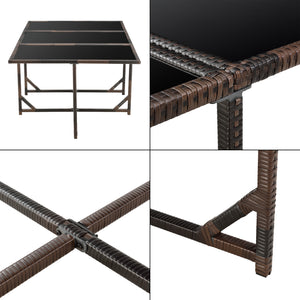 Polyrattan Sitzgruppe Laredo XL versch. Farben [en.casa]