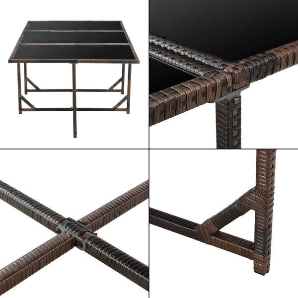 Polyrattan Sitzgruppe Laredo XL versch. Farben [en.casa]