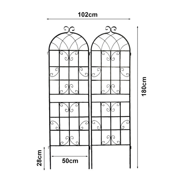 Rankgitter Barrea 2er Set [casa.pro]