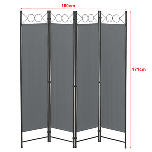 Raumteiler Saragossa 4-teilig 160x171 cm versch Farben en.casa