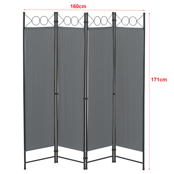 Raumteiler Saragossa 4-teilig 160x171 cm versch Farben en.casa
