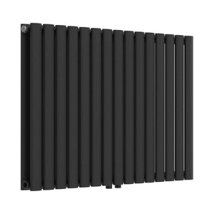 Design Röhrenheizkörper Nore Schwarz 60x90cm Doppellagig 1180W [neu.haus]