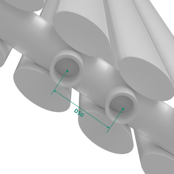Design Röhrenheizkörper Nore Weiß 160x24cm Doppellagig 812W [neu.haus]