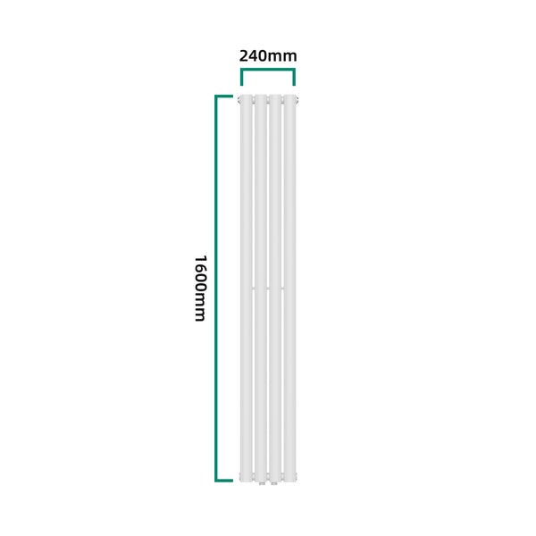 Design Röhrenheizkörper Nore Weiß 160x24cm Einlagig 438W [neu.haus]