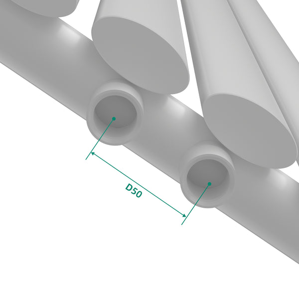 Design Röhrenheizkörper Nore Weiß 180x24cm Einlagig 484W [neu.haus]
