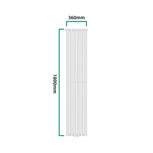 Design Röhrenheizkörper Nore Weiß 180x36cm Einlagig 707W [neu.haus]