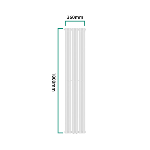 Design Röhrenheizkörper Nore Weiß 180x36cm Einlagig 707W [neu.haus]
