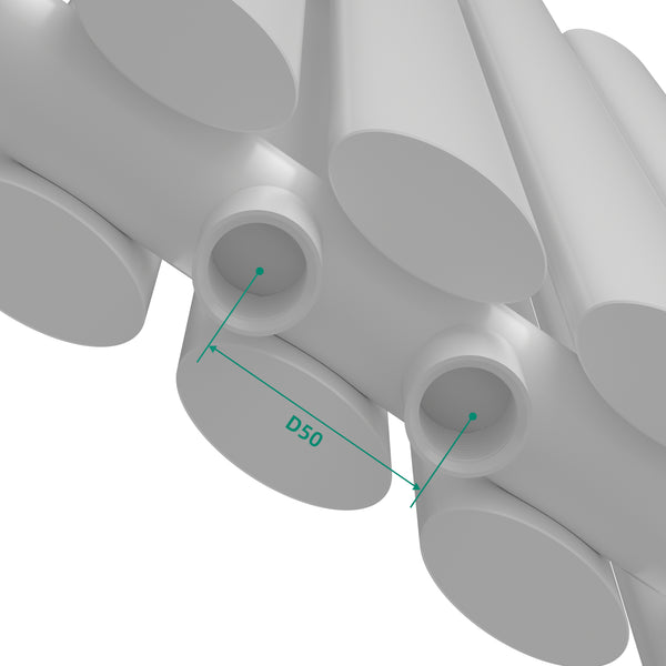 Design Röhrenheizkörper Nore Weiß 60x90cm Doppellagig 1180W [neu.haus]