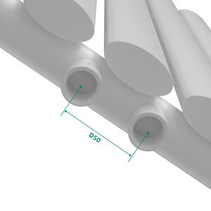 Design Röhrenheizkörper Nore Weiß 60x90cm Einlagig 653W [neu.haus]