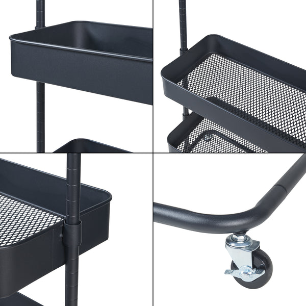 Rollbarer Garderobenständer Kumad 175x58x36 cm [en.casa]