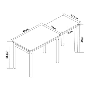 Kindertisch Skellefteå 60x38x52 cm [en.casa]